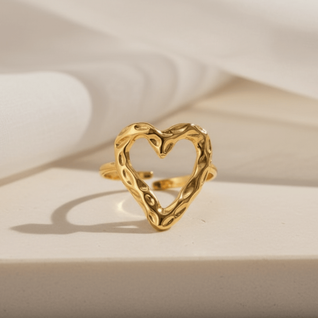 Ocean Drift Hart Gouden Zilveren Ring