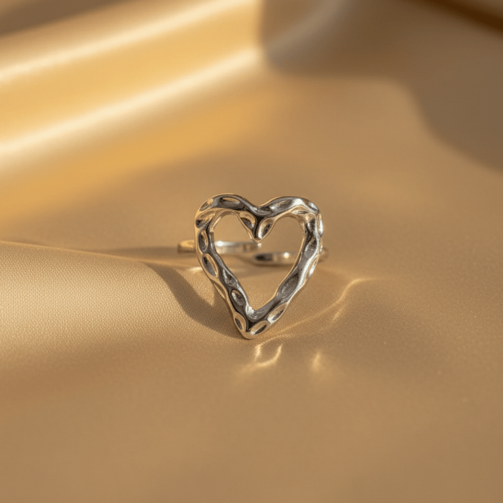 Ocean Drift Hart Gouden Zilveren Ring