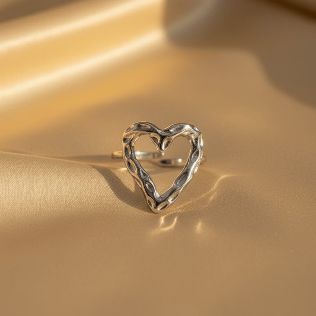 Anillo de corazón Ocean Drift en oro y plata