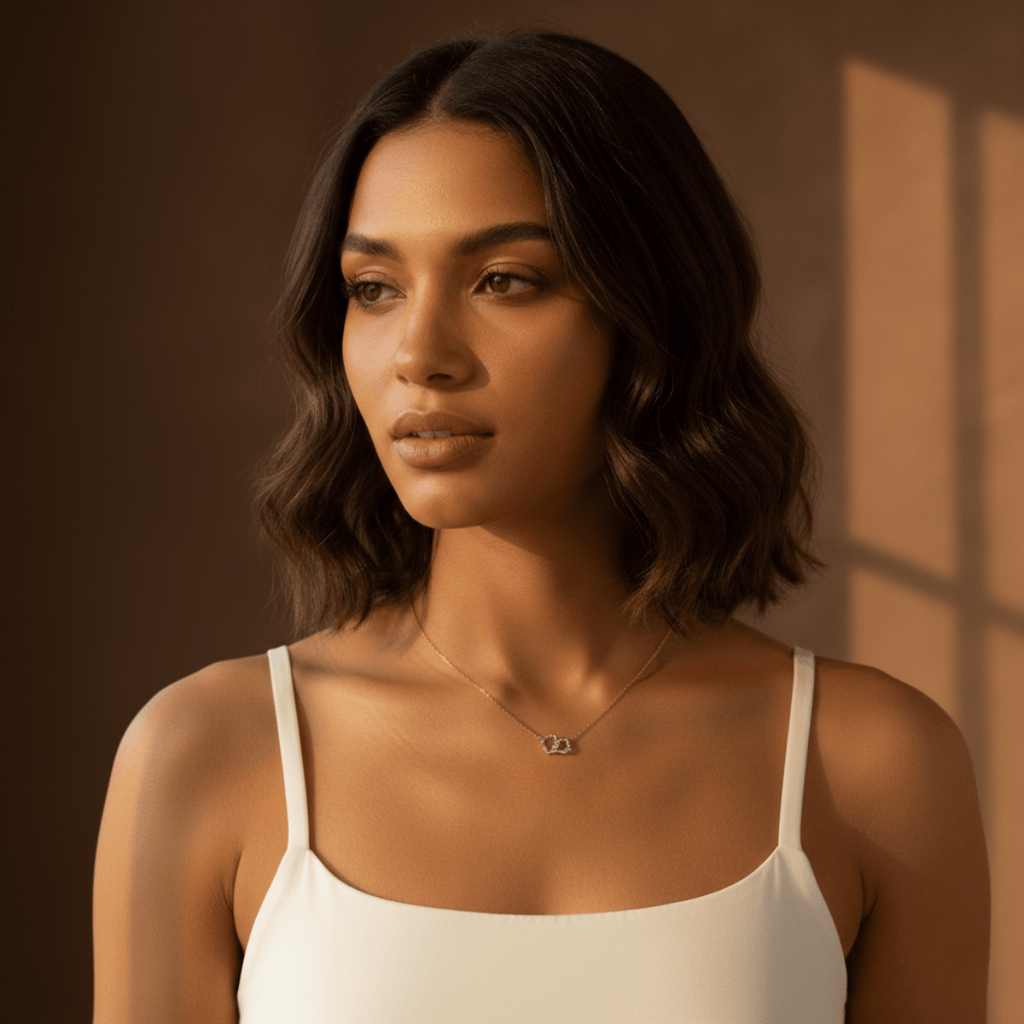 Elegante verstelbare zilverkleurige ketting met klaverontwerp - hypoallergeen roestvrij staal