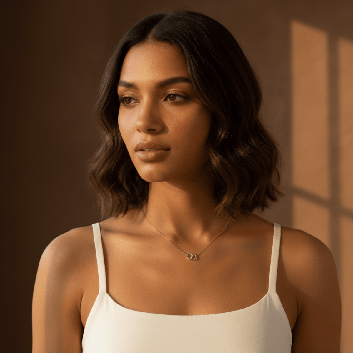 Elegante verstelbare zilverkleurige ketting met klaverontwerp - hypoallergeen roestvrij staal