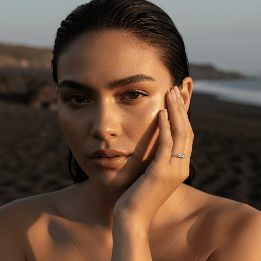 Anillo trenzado de cuerda oceánica