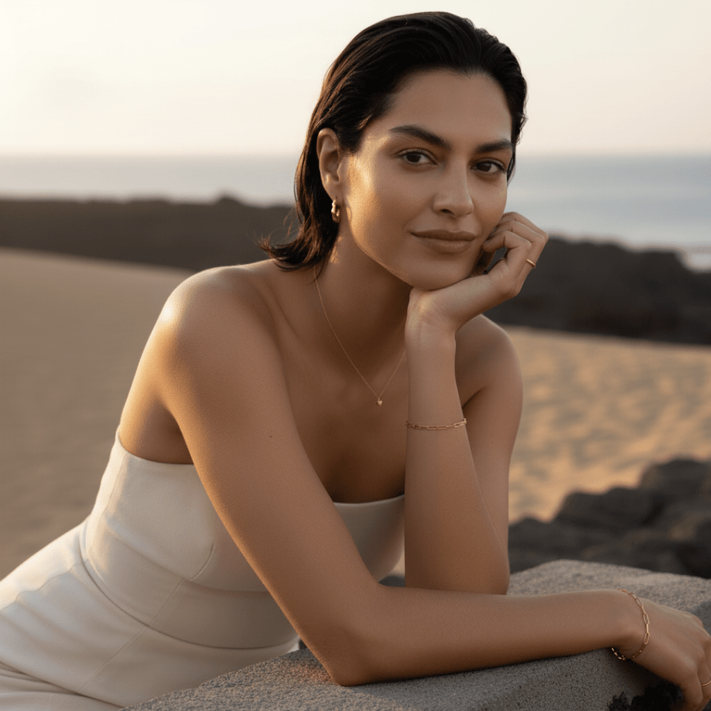 Elegantné náušnice s bambusovým kruhom a zlatým detailom