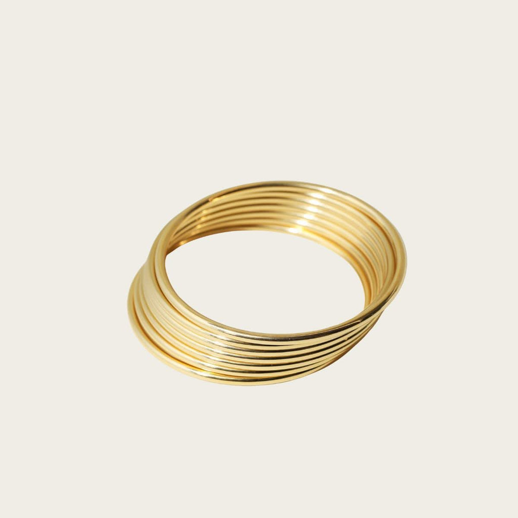 Elegante armbanden set - verguld messing - 7 stijlvolle armbanden voor elke gelegenheid