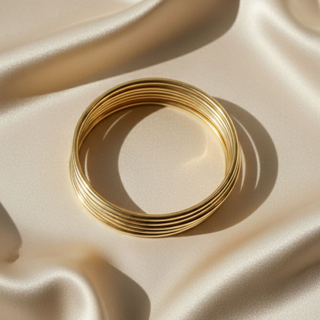 Elegante armbanden set - verguld messing - 7 stijlvolle armbanden voor elke gelegenheid