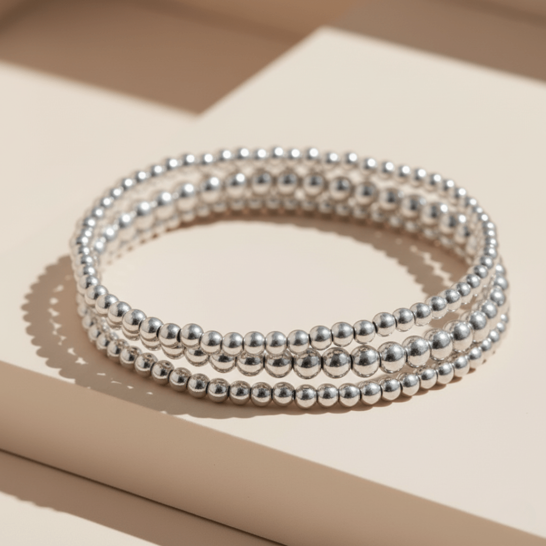 Golden Tides Beaded Layering Set Bracelet