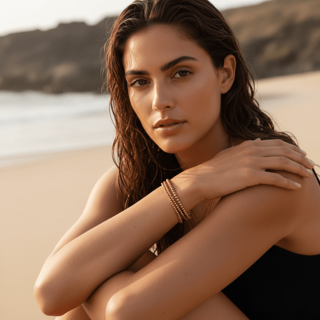 Golden Tides Beaded Layering Set Bracelet