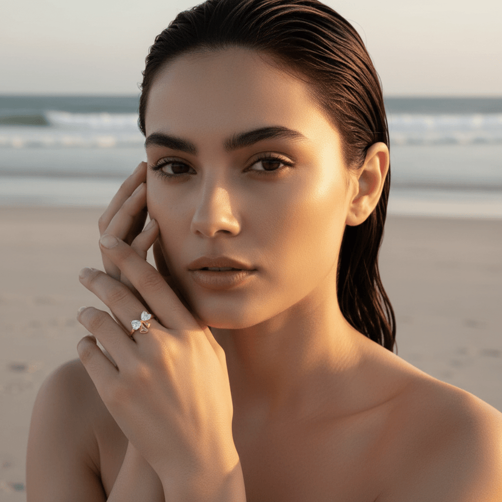 Ocean Ribbon Sprankelende Ring