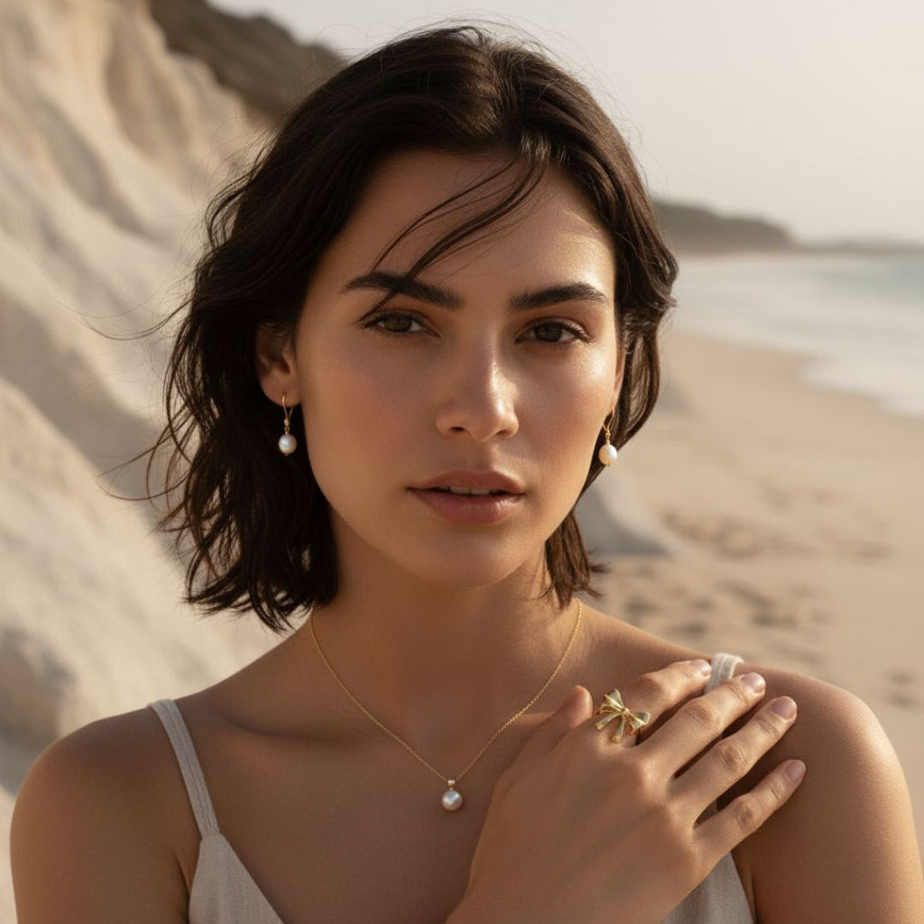 Anillo de Nudo Dorado Ocean Ribbon