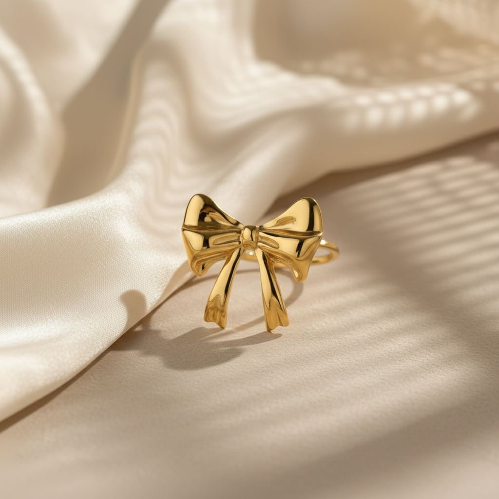 Anillo de Nudo Dorado Ocean Ribbon