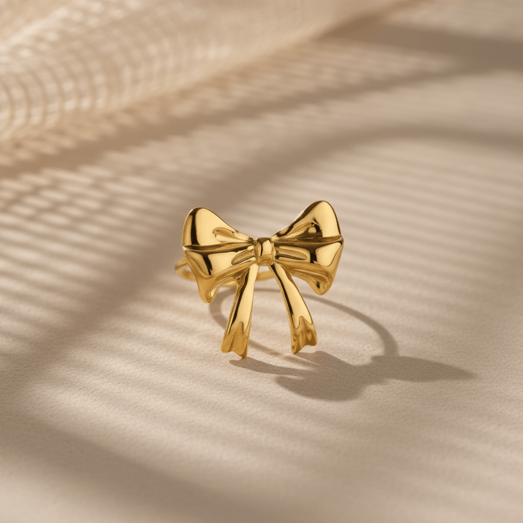 Anillo de Nudo Dorado Ocean Ribbon