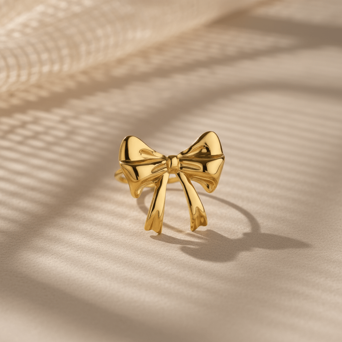 Anillo de Nudo Dorado Ocean Ribbon