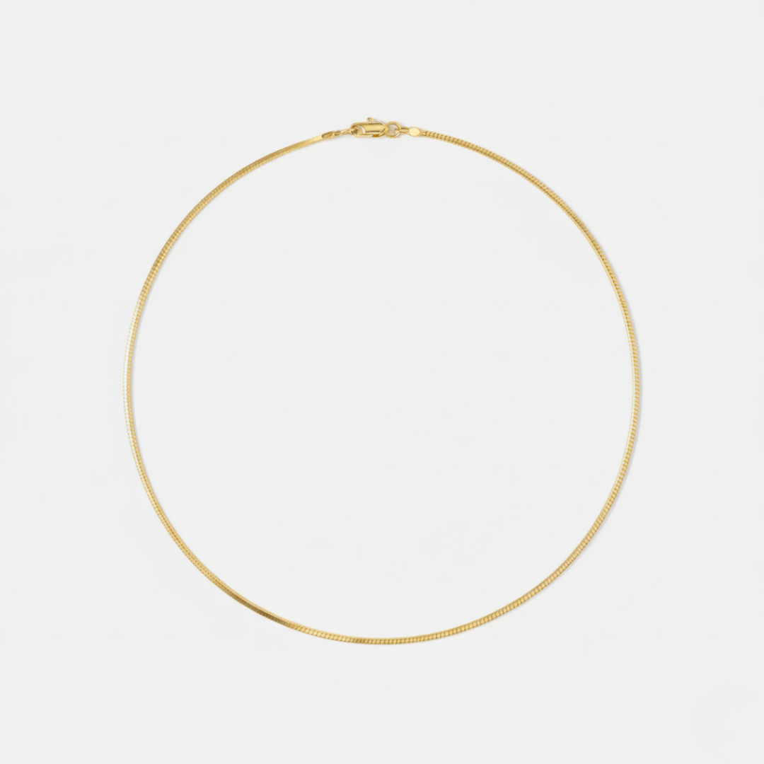 Elegante boxketting in goud en zilver