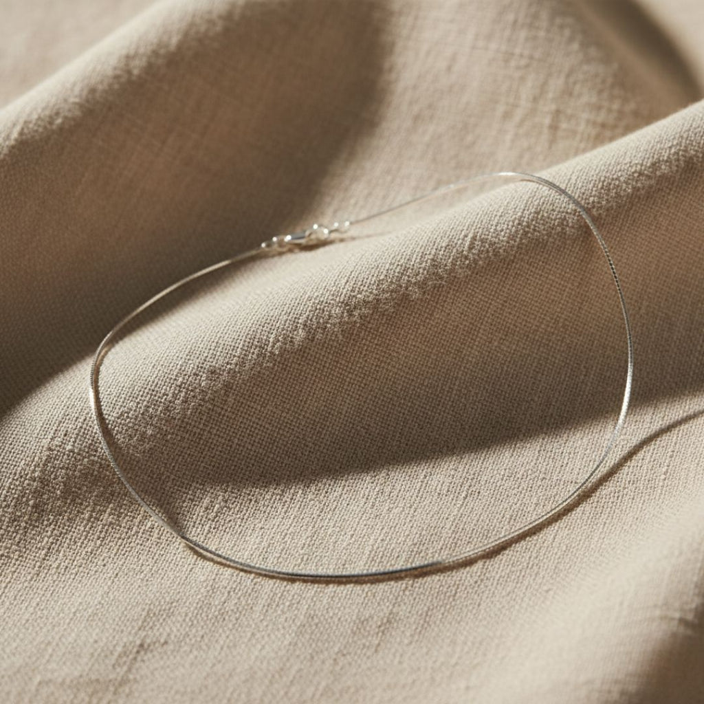 Collier chaîne boîte élégant en or et argent