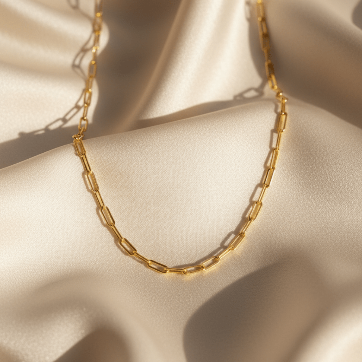 Elegante messing schakelketting - duurzame goud/zilver coating, waterdicht en hypoallergeen