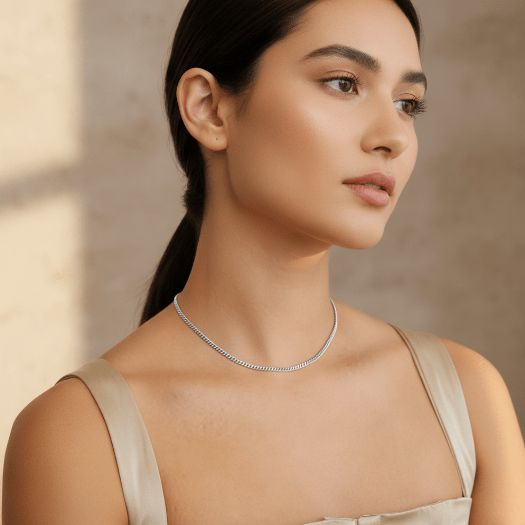 Elegante Curb Ketting Choker - Goud & Zilver Opties