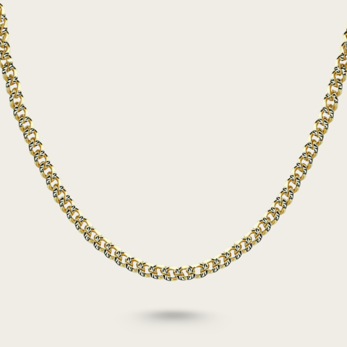 Elegante Curb Ketting - Op Maat Gemaakte Lengtes & Metaalopties Handgemaakt Ontwerp
