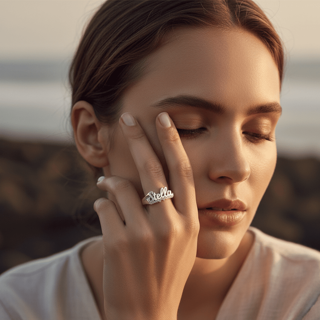 Anel Personalizado Elegante com Dois Corações - Joia Personalizada para Ocasiões Especiais