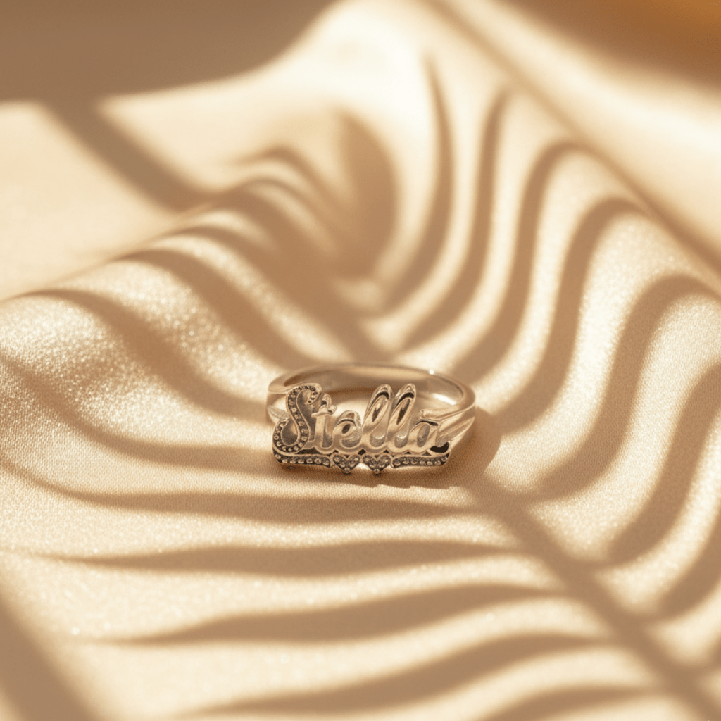 Anel Personalizado Elegante com Dois Corações - Joia Personalizada para Ocasiões Especiais