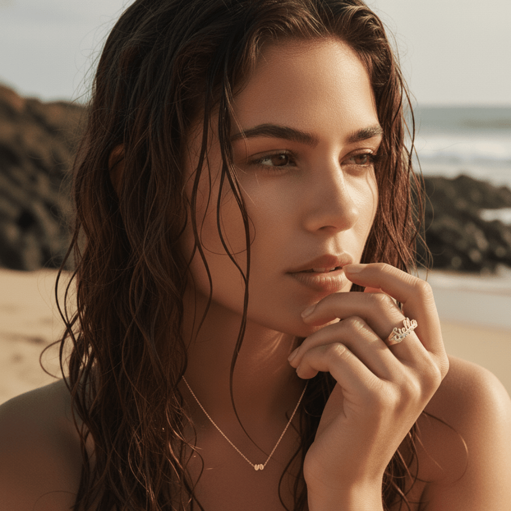 Anel Personalizado Elegante com Dois Corações - Joia Personalizada para Ocasiões Especiais