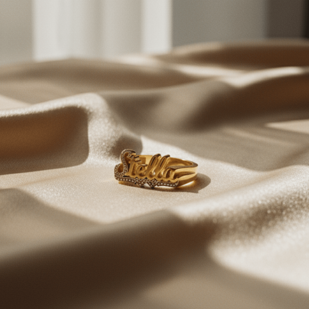 Elegante aangepaste dubbele hart naamring - gepersonaliseerd sieradengeschenk voor speciale gelegenheden