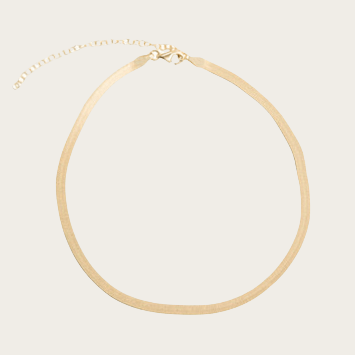 Elegante platte gouden ketting - verstelbare gouden choker