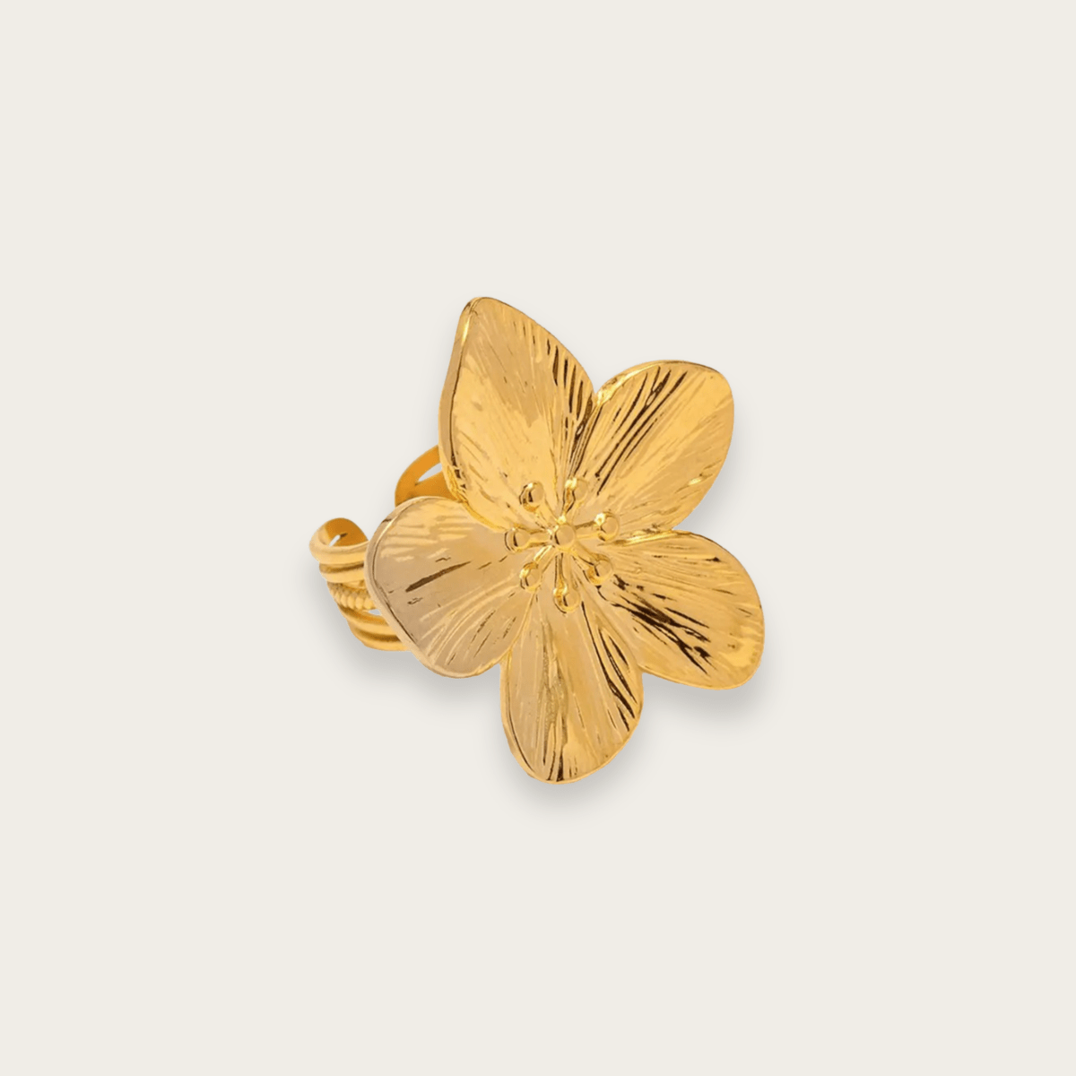 Anillo Ajustable Golden Coastal Bloom