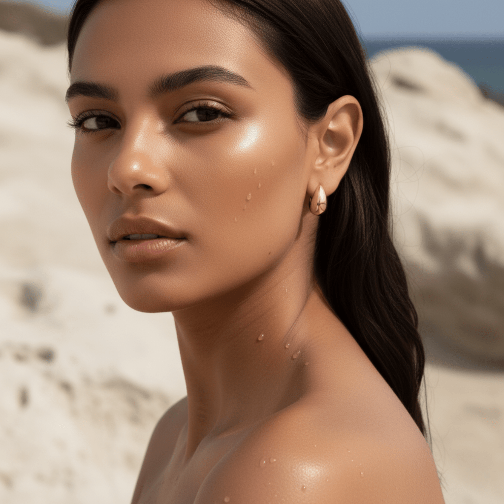 Vloeistof Druppel Gouden Oorbellen