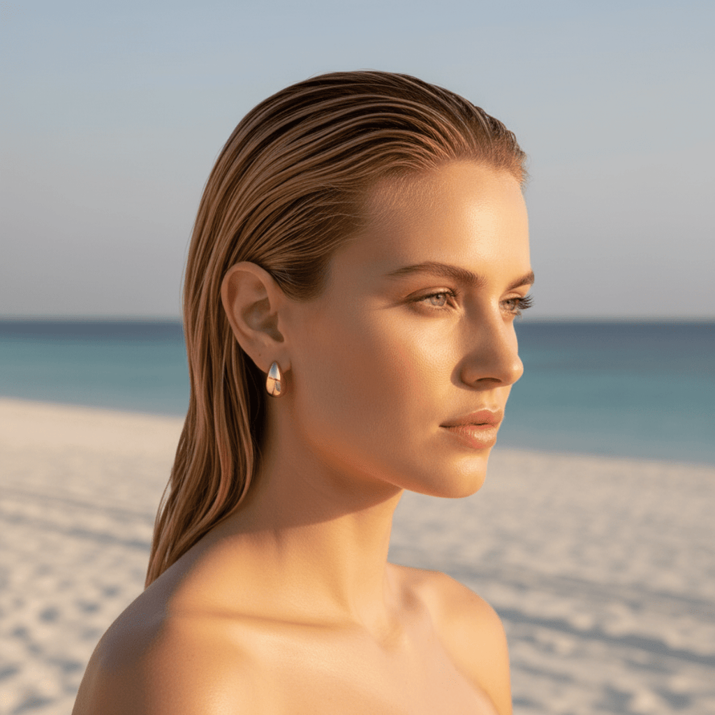 Vloeistof Druppel Gouden Oorbellen