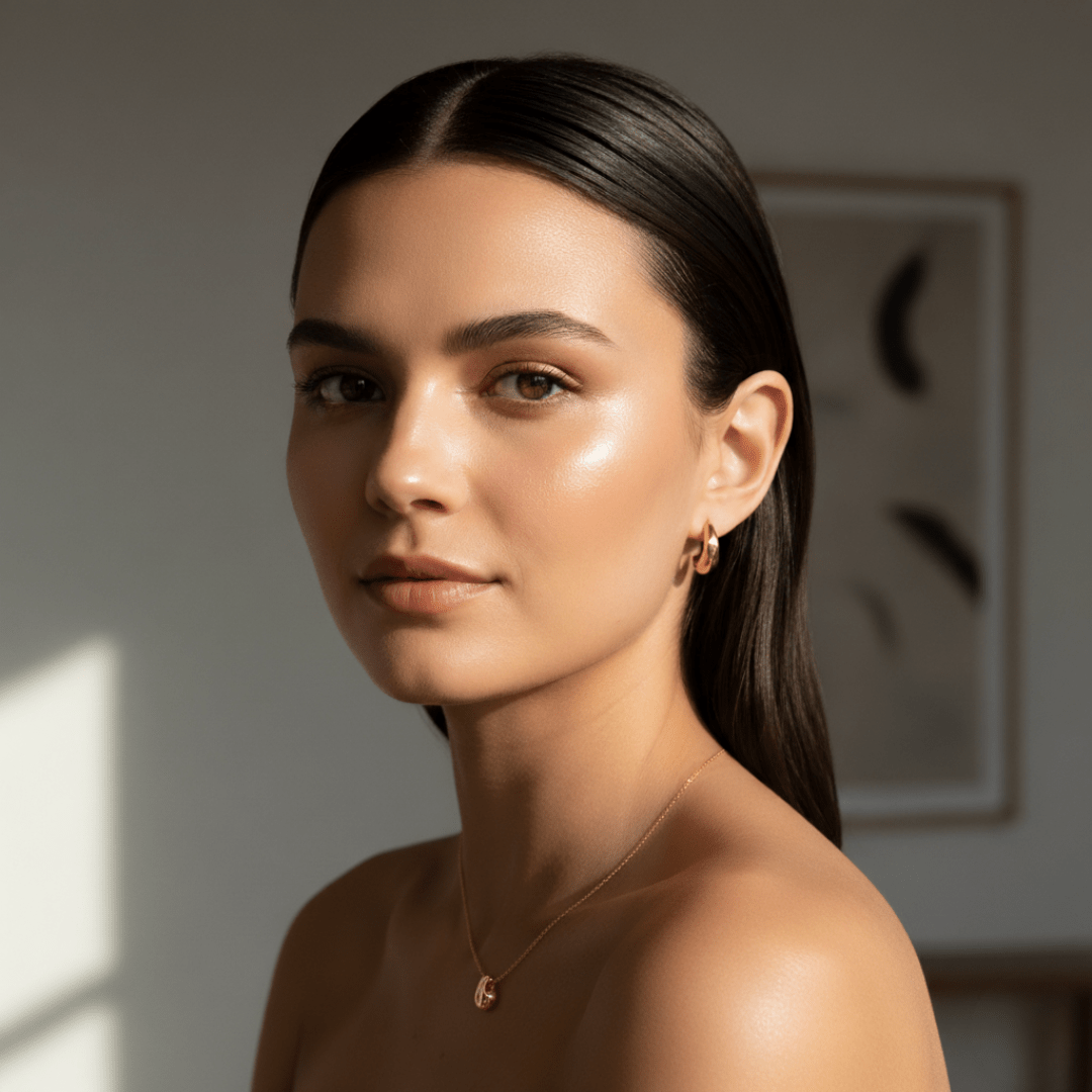 Crescent Tide Gestructureerde Gouden Maan Oorbellen