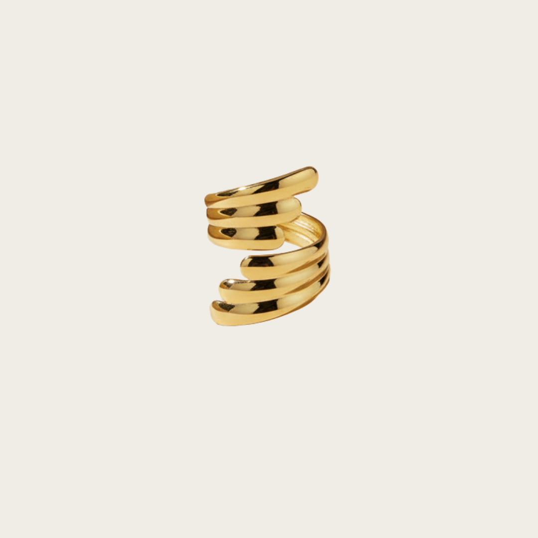 Anillo espiral Golden Riptide