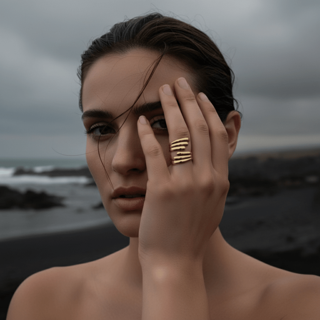 Gouden Riptide Spiraalring