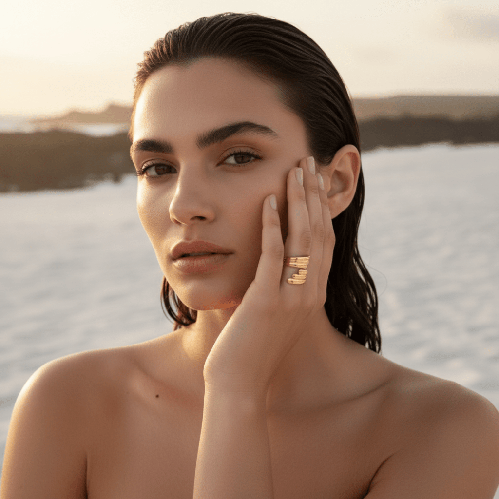 Gouden Riptide Spiraalring