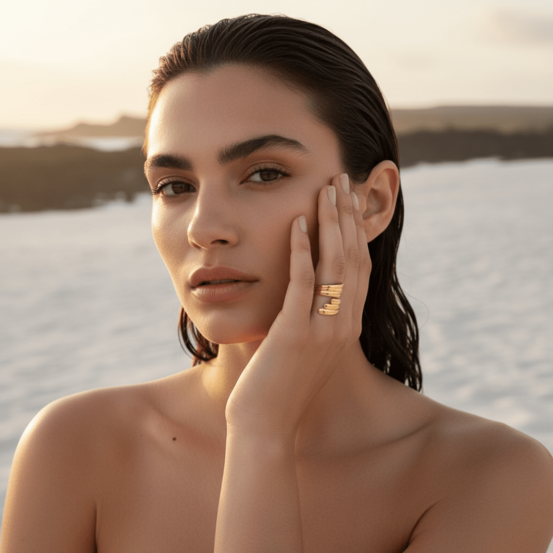 Anillo espiral Golden Riptide