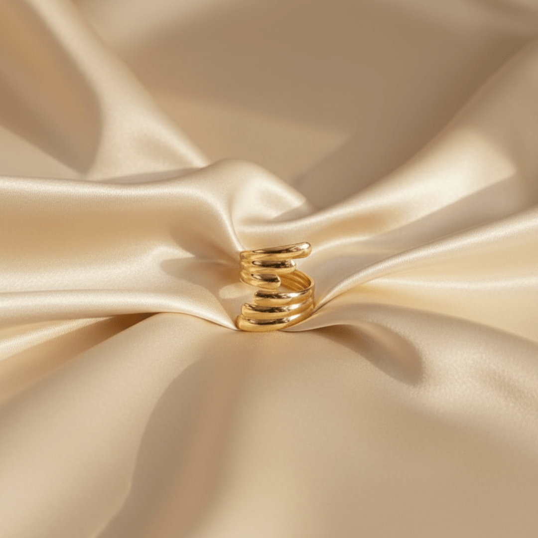 Anillo espiral Golden Riptide