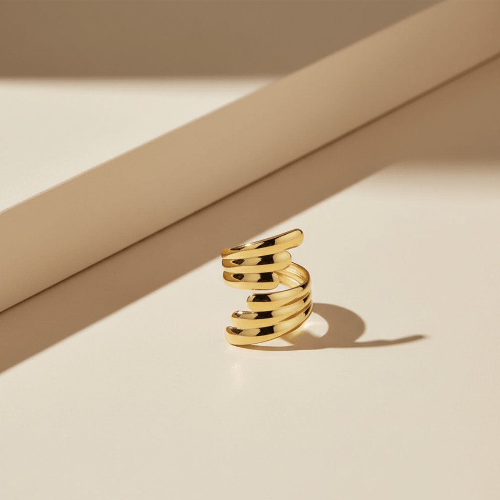 Gouden Riptide Spiraalring