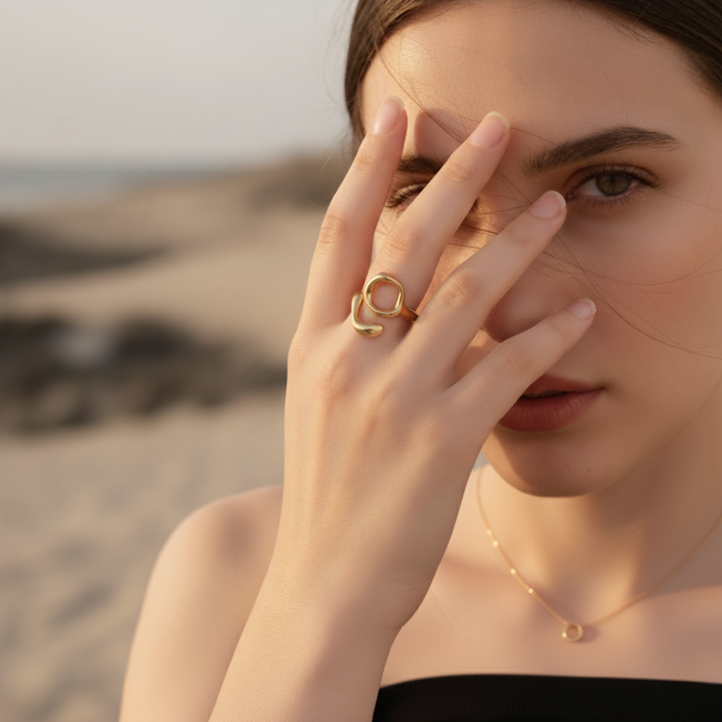 Gouden Driftwood Golf Ring