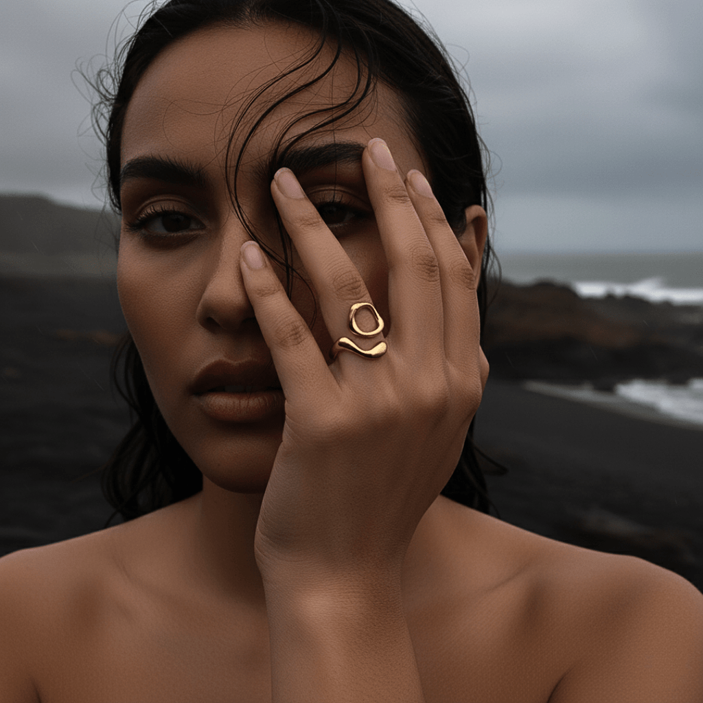 Gouden Driftwood Golf Ring