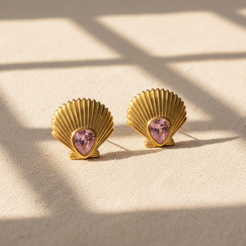 Open Hart Clip Gouden Oorbellen