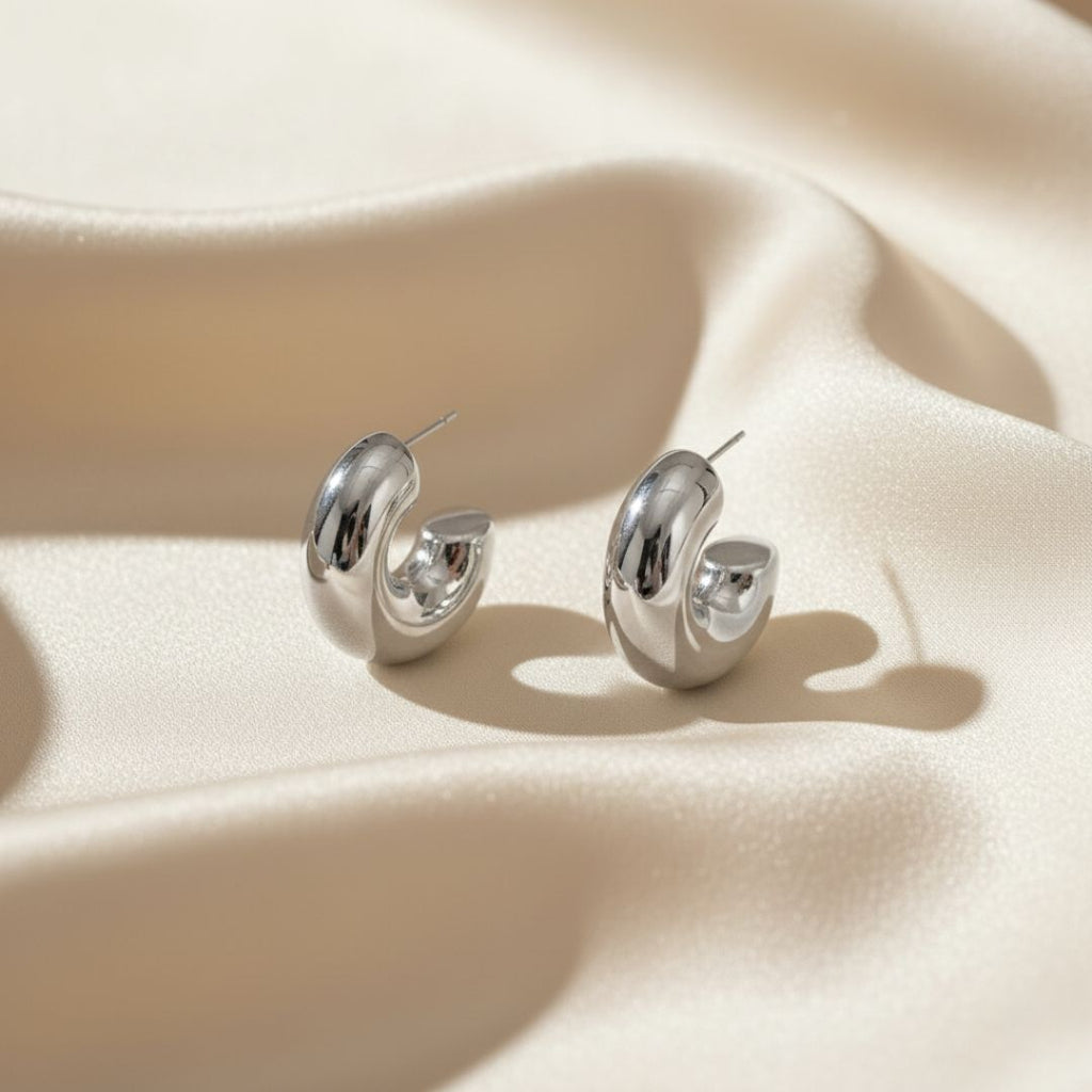 Gepolijste Ocean Shard Chunky Oorbellen