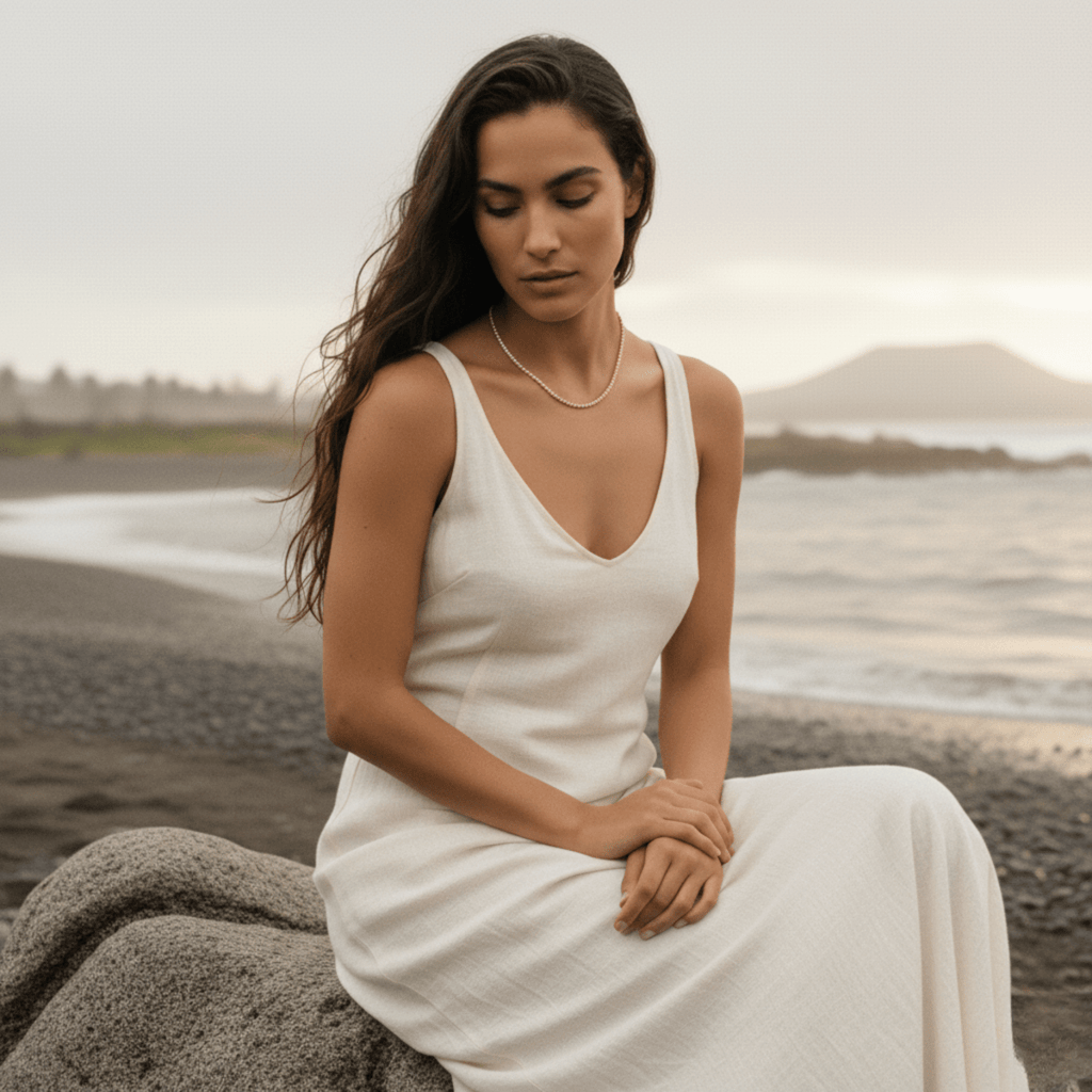 Elegant Gold Necklace - Round Bezel Tennis Design with Cubic Zirconia