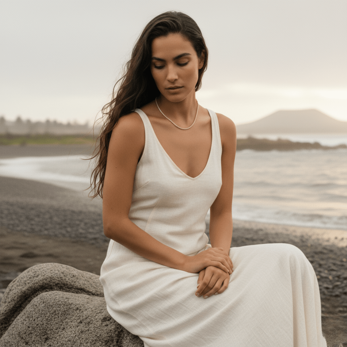 Elegant Gold Necklace - Round Bezel Tennis Design with Cubic Zirconia