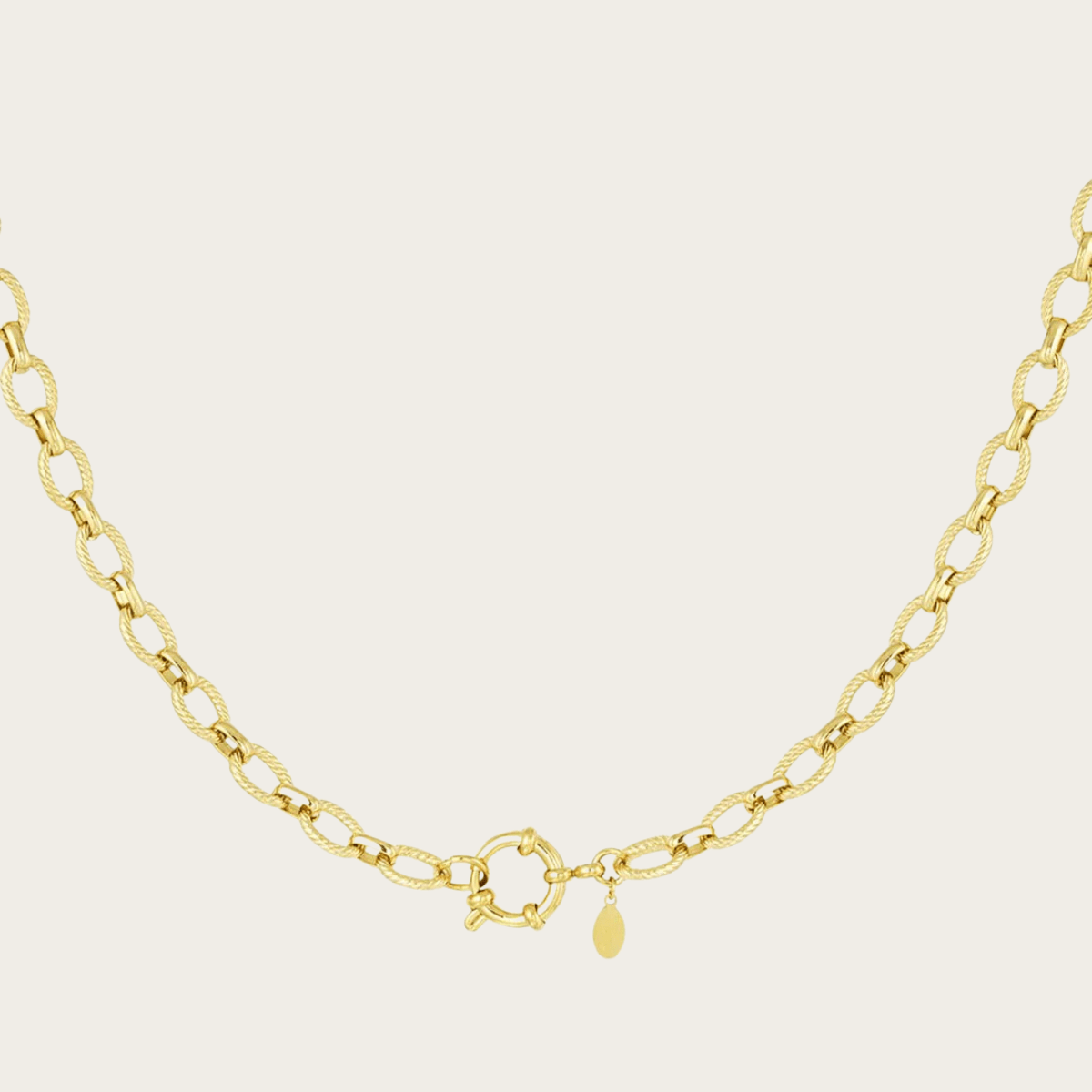 Elegante gouden ketting - Ronde schakelketting van roestvrij staal