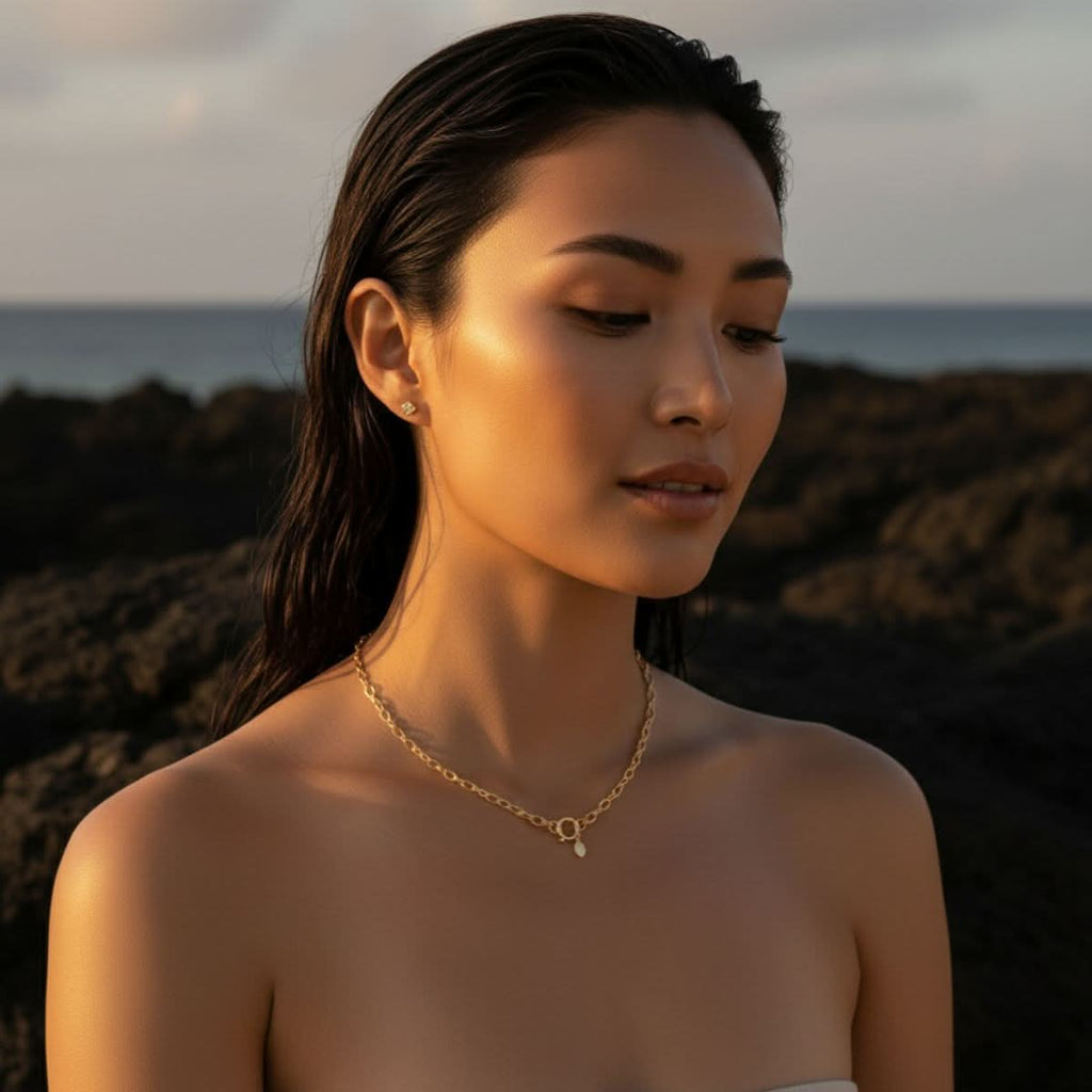 Elegante gouden ketting - Ronde schakelketting van roestvrij staal