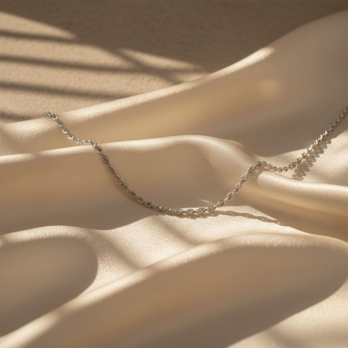 Elegante gouden ketting met touwpatroon - aangepaste lengte en metaalopties