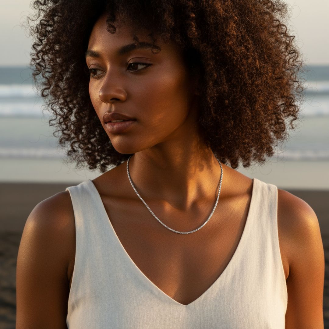 Elegantný zlatý náhrdelník s lanovým reťazcom – vlastná dĺžka a možnosti kovu