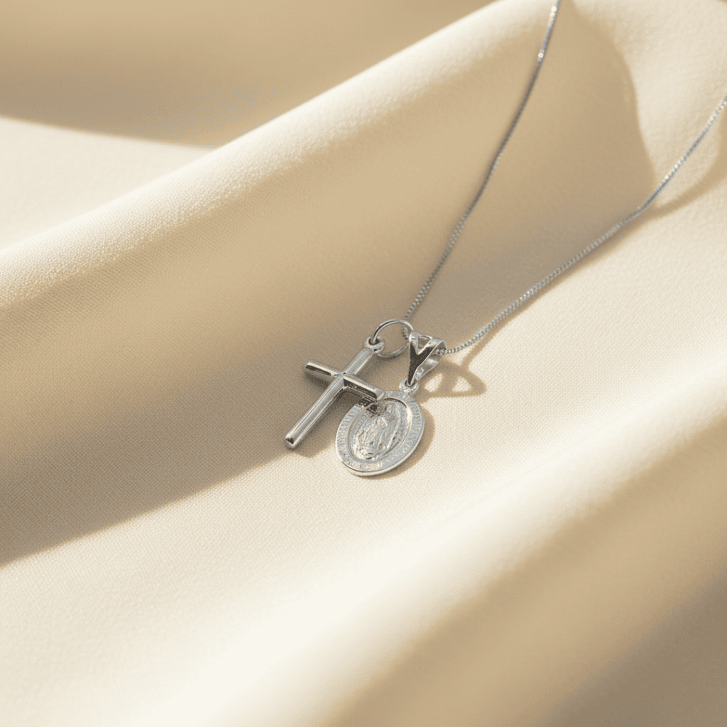 Saint's Light Hanger Gouden Zilveren Ketting