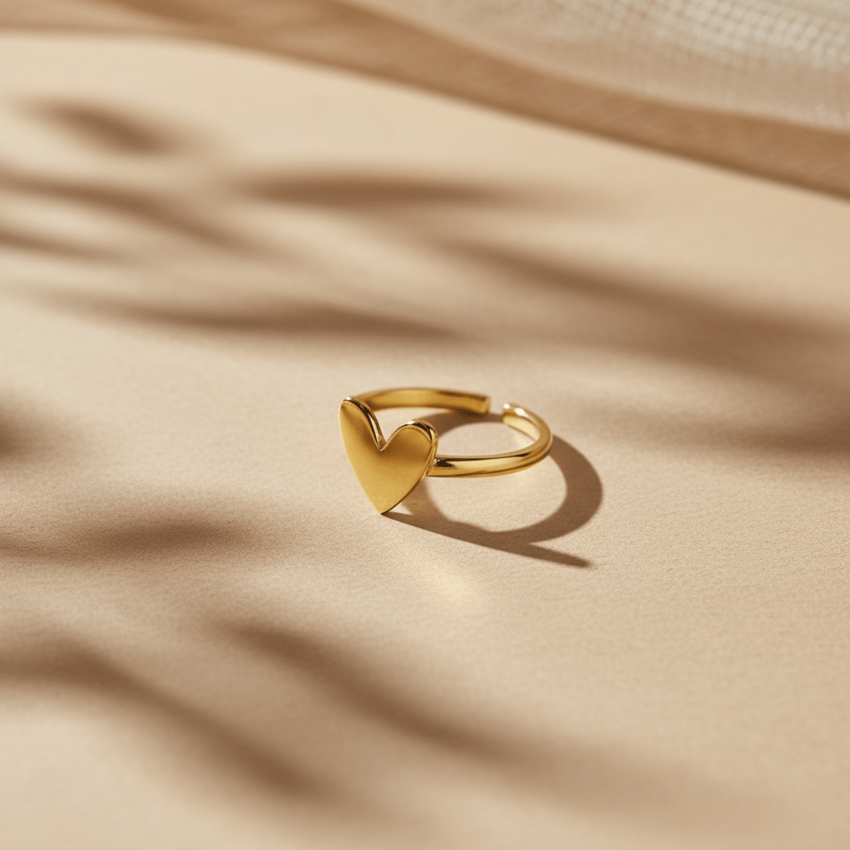 Anillo ajustable Golden Shore Heart