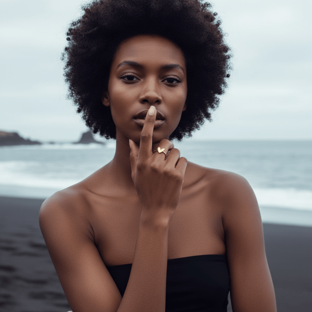 Golden Shore Hart Verstelbare Ring