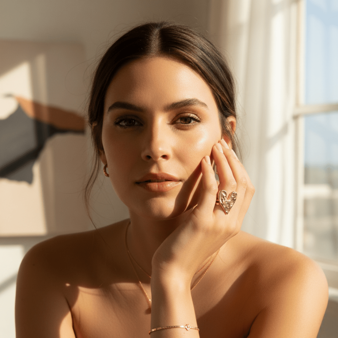 Anillo Corazón Costa Dorada